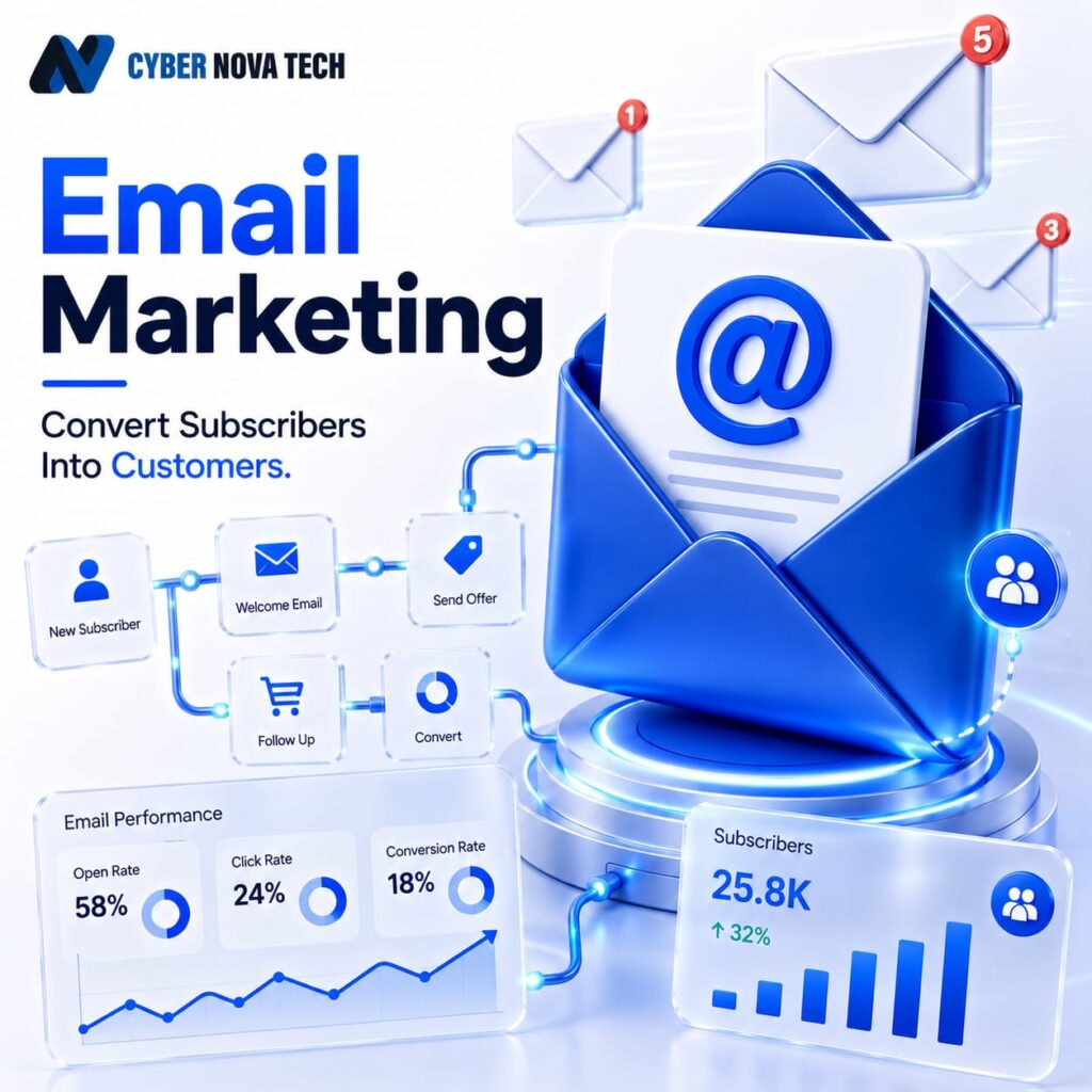 Email marketing agency creating personalized customer campaigns